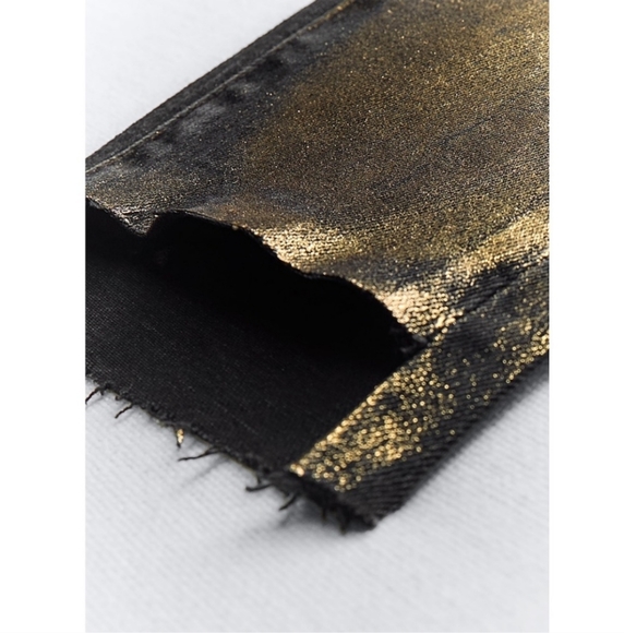 Zara FOIL METALLIC MID WAIST Z1975 SKINNY JEANS - Picture 6 of 9